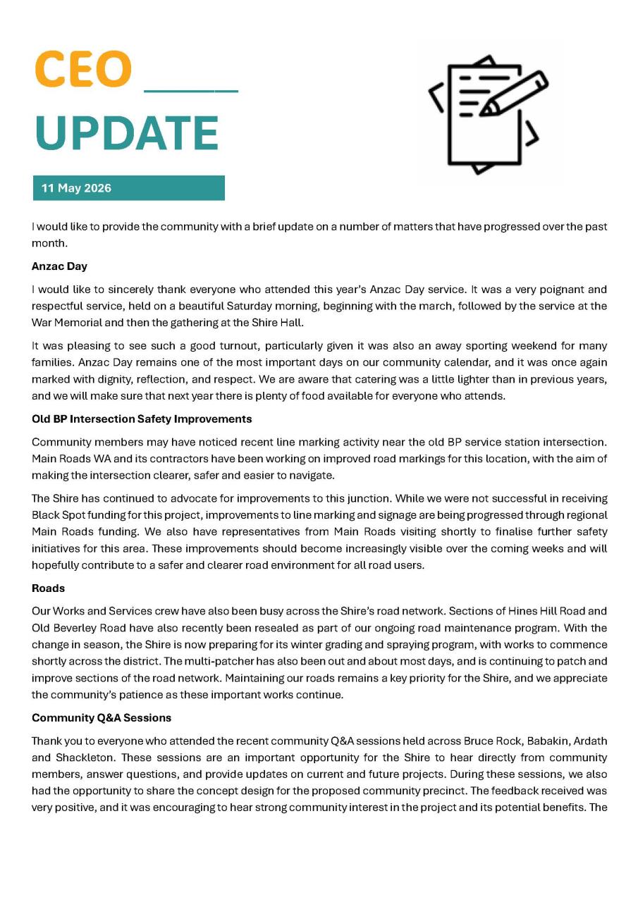CEO Update - May 2026