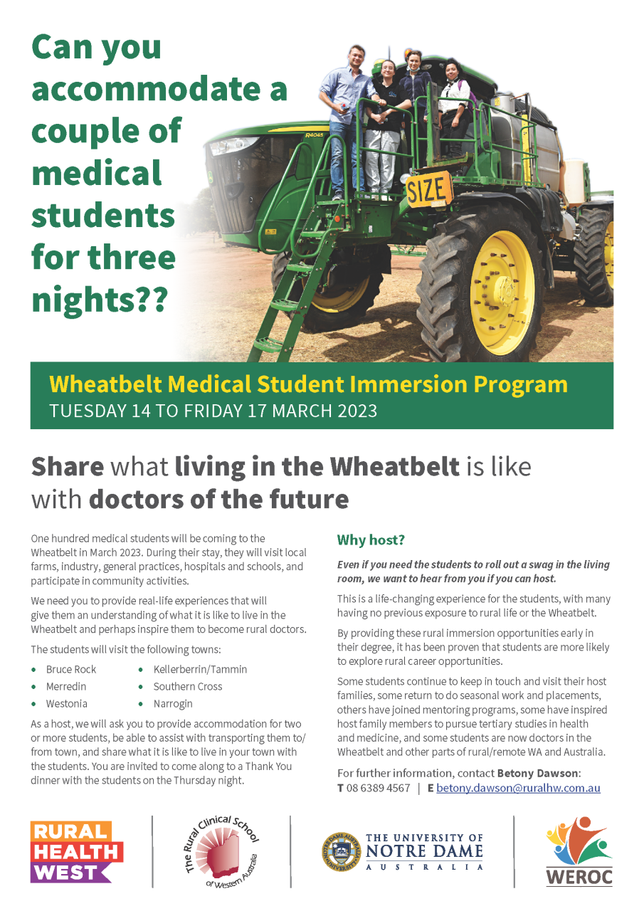 Wheatbelt Medical Student Immersion Program
